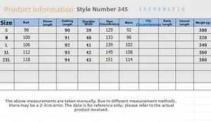 Guide des tailles pour robe en jean sans manches avec mesures détaillées du S au 2XL en tableau