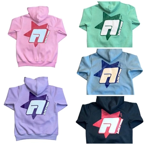 Oversized-Hoodie mit Sterngrafik und „NORMAL“-Text in fünf verschiedenen Farben