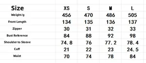 Detailed size chart for lace pleated long sleeve dress including bust and waist measurements