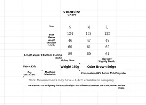 Detailed size chart for women hoodie and joggers set with fabric composition and dimensions