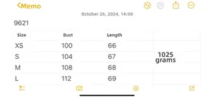 Detailed size chart for women's PU faux fur jacket showing bust and length measures