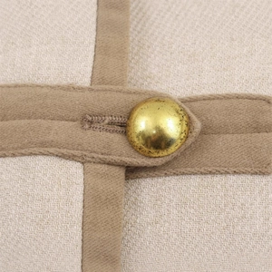 Women's casual stand collar jacket featuring textured fabric and gold button accents