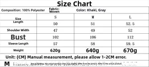 Size chart for women's faux fur jacket with length, shoulder, and bust measurements in cm