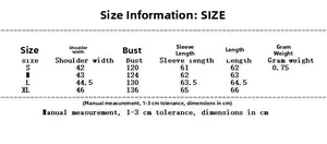 Detailed size chart for women street fashion wheat pattern faux fur coat in cm