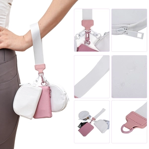 3-in-1 wasserdichte Handgelenktasche mit gewebtem Gurt und abnehmbaren Mini-Beuteln