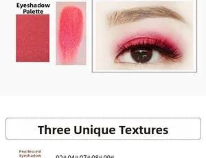 Close-up of shimmer eye shadow textures and arm swatches showing high pigmentation