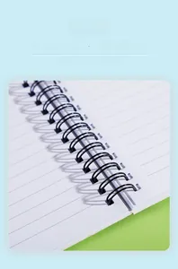 Macro detail of the spiral bound notebook featuring perforated pages for easy tearing