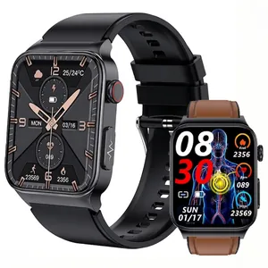 E500 Smart Watch Blood Glucose Oxygen ECG Heart Rate Monitoring Blood Pressure Tracker Sport Fitness Modern Smartwatch For Men Women