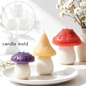 Mushroom Silicone Mold Food Grade DIY Aromatherapy Candle Gypsum Ornament Casting Molds Crafting Tools