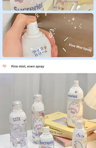 Detailed view of the fine mist sprayer nozzle on a cartoon rabbit travel spray bottle