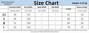 Detailed size chart for diamond quilted reversible jacket showing precise measurements