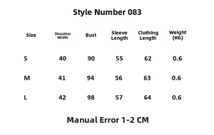 Tableau des tailles détaillé pour veste en tweed femme avec mesures d'épaule et poitrine