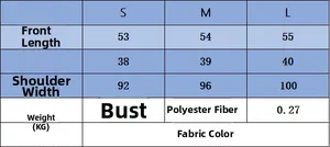 Detaillierte Größentabelle für Damen V-Ausschnitt ärmellose Strickweste in S, M, L