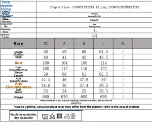 Tableau des tailles pour manteau en fausse fourrure léopard avec mesures détaillées