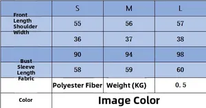 Detailed size chart for women's knit sweater including length, bust, and material info