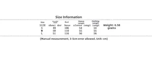 Detailed size chart for women long sleeve button up coat in sizes S, M and L