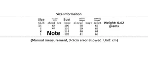 Detailed size chart for solid color stand collar double-breasted wool coat for women