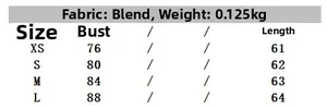 Detailed size guide table with bust and length measurements for heart neck satin camisole