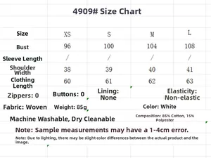 Size chart for women's sleeveless cotton top including bust, shoulder, and length metrics