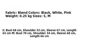 Size chart for women's slim hooded knit top including bust and sleeve measurements