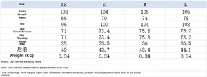 Tableau des tailles pour ensemble haut sans manches et pantalon large avec mesures en CM