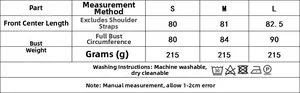 Size chart showing length, bust measurements, and washing care for the summer dress