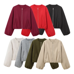 Multiple color options for soft pilot jackets featuring metal zippers and ribbed cuffs