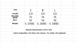 Size chart and fabric composition details for the elegant V-neck sleeveless maxi dress
