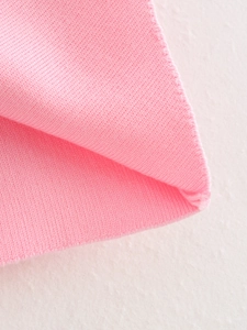 Rosafarbene Strickweste im französischen Stil für Damen mit weichem Strickmuster