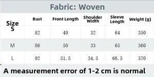 Detailed size chart for women's bow cardigan showing bust, length, and shoulder dimensions