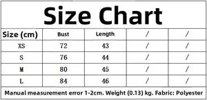 Detailed size chart for Y2K pleated bandeau top listing XS to L measurements in centimeters