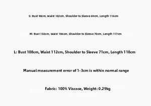 Tableau des tailles détaillé pour robe fleurie à col en V avec mesures en centimètres