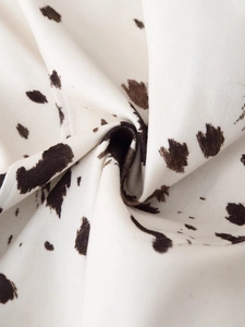Women's 2025 retro printed long sleeve cropped jacket with stylish cow pattern print