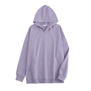 Ensemble sweat à capuche lilas oversize en tricot doux avec poche kangourou style Y2K