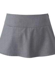Dark grey A-line skirt extender with wide waistband and subtle woven texture