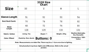 Guide des tailles détaillé pour robe midi avec mesures du XS au L en centimètres