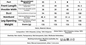 Detailed size chart for floral embroidered vest featuring measurements for XS to L sizes