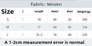 Detailed size chart for women's striped knit sleeveless dress showing S to L measurements