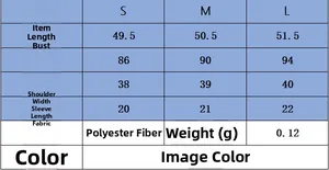 Tableau des tailles détaillé pour chemise en popeline à rivets avec mesures S-L