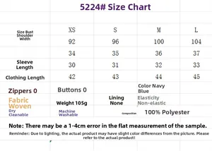 Detailed size chart for floral embroidered crop top with XS-L measurements and specs