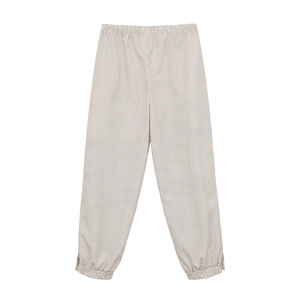 Pantalon jogger à carreaux avec taille haute élastique et motif noir et rouge