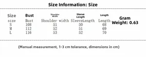 Size chart for casual plaid wool blend shirt jacket with bust and shoulder measurements