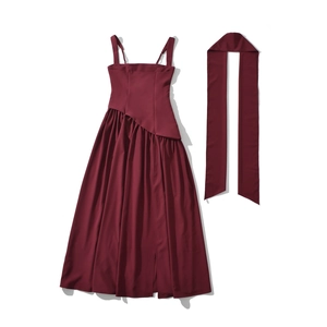 Damen Sexy Rückenfreies Maxi Kleid Und Schal Asymmetrisches Plissee Ärmellos Party Abend Clubwear Langes Kleid