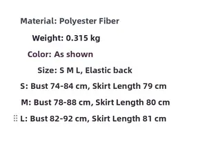 Detailed size chart for the polka dot mesh halter dress with polyester material info