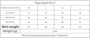 Guide des tailles pour robe midi avec mesures de poitrine taille hanches et longueur