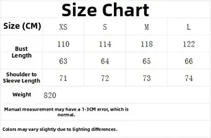 Detailed size chart for women stand collar faux leather jacket with measurements in cm