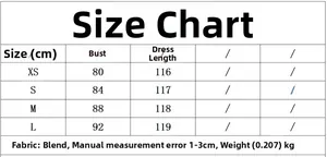 Größentabelle für Stufenkleid mit Brustumfang 80-92cm und Länge 116-119cm Angaben