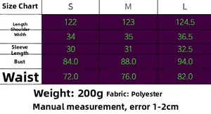 Detailed size chart for lace V-neck dress including measurements for S, M and L sizes