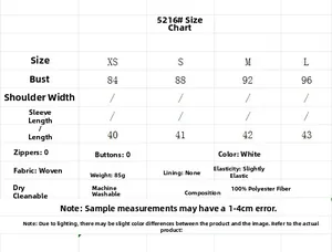 Size chart table for women's V-neck lace camisole showing measurements from XS to L