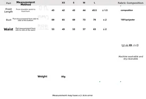 Tableau des tailles détaillé pour body en dentelle avec mesures et conseils d'entretien